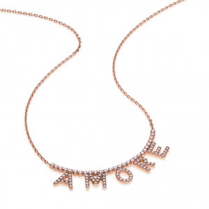 Silver necklace with Cubic Zirconia